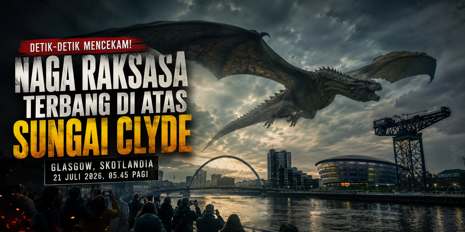 Naga Raksasa Terbang di Glasgow, Ini Fakta Sebenarnya